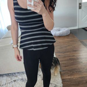 Grey peplum tank